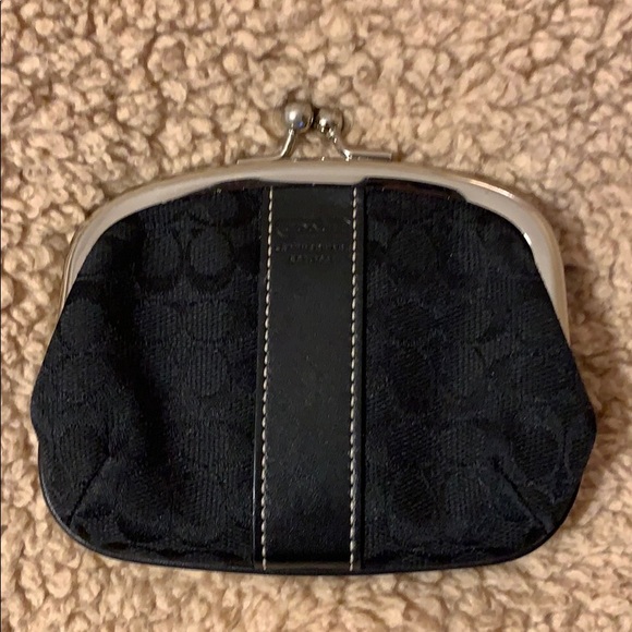 Coach Handbags - Coach fabric logo snap coin purse